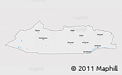 Silver Style 3D Map of Dzhezkazgan, single color outside