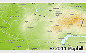 Physical Map of Dzhezkazgan