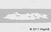 Gray Panoramic Map of Dzhezkazgan, single color outside