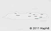 Silver Style Panoramic Map of Dzhezkazgan, single color outside