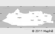 Gray Simple Map of Dzhezkazgan, single color outside