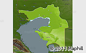 Physical 3D Map of Guryev, darken