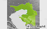 Physical 3D Map of Guryev, desaturated