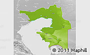 Physical 3D Map of Guryev, lighten, desaturated