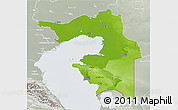 Physical 3D Map of Guryev, lighten, semi-desaturated