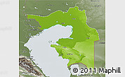 Physical 3D Map of Guryev, semi-desaturated