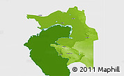 Physical 3D Map of Guryev, single color outside