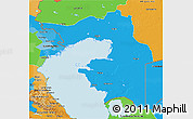 Political 3D Map of Guryev