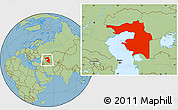 Savanna Style Location Map of Guryev