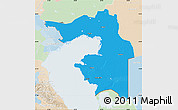Political Map of Guryev, lighten