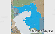 Political Map of Guryev, semi-desaturated