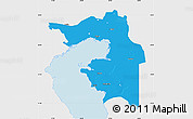 Political Map of Guryev, single color outside