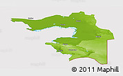 Physical Panoramic Map of Guryev, cropped outside