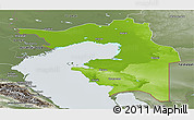 Physical Panoramic Map of Guryev, semi-desaturated