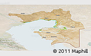 Satellite Panoramic Map of Guryev, lighten