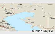Shaded Relief Panoramic Map of Guryev