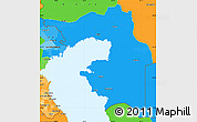 Political Simple Map of Guryev