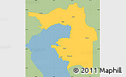 Savanna Style Simple Map of Guryev, single color outside