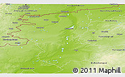 Physical Panoramic Map of Kustanay