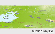 Physical Panoramic Map of Kzyl-Orda