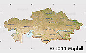 Satellite Map of Kazakhstan, cropped outside