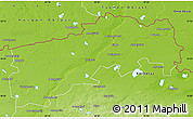 Physical Map of North Kazakhstan