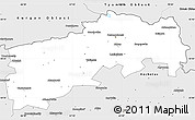 Silver Style Simple Map of North Kazakhstan