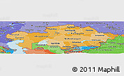 Political Shades Panoramic Map of Kazakhstan