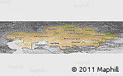 Satellite Panoramic Map of Kazakhstan, desaturated