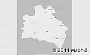 Gray 3D Map of Semipalatinsk, single color outside