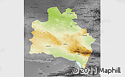 Physical 3D Map of Semipalatinsk, darken, desaturated