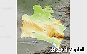 Physical 3D Map of Semipalatinsk, darken, semi-desaturated