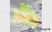 Physical 3D Map of Semipalatinsk, desaturated