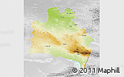 Physical 3D Map of Semipalatinsk, lighten, desaturated