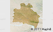 Satellite 3D Map of Semipalatinsk, lighten