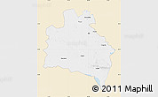 Classic Style Map of Semipalatinsk, single color outside