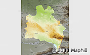 Physical Map of Semipalatinsk, darken, semi-desaturated