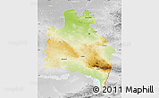 Physical Map of Semipalatinsk, lighten, desaturated