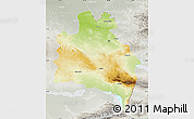 Physical Map of Semipalatinsk, lighten, semi-desaturated