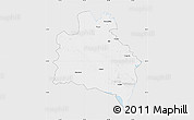 Silver Style Map of Semipalatinsk, single color outside