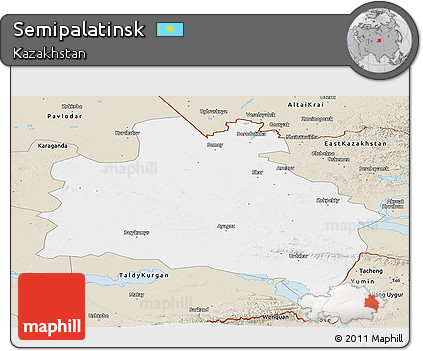 Classic Style Panoramic Map of Semipalatinsk