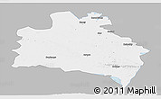 Gray Panoramic Map of Semipalatinsk, single color outside