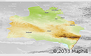 Physical Panoramic Map of Semipalatinsk, lighten, desaturated