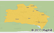 Savanna Style Panoramic Map of Semipalatinsk, single color outside