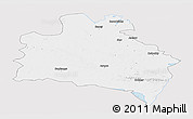 Silver Style Panoramic Map of Semipalatinsk, single color outside