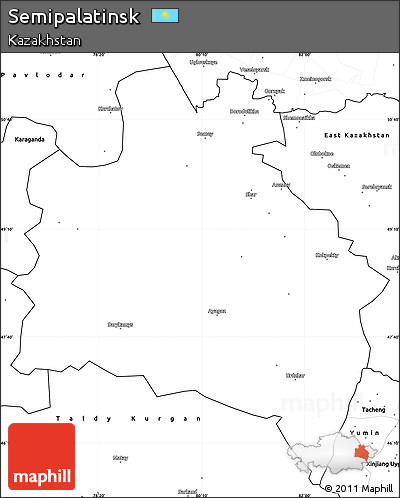 Blank Simple Map of Semipalatinsk