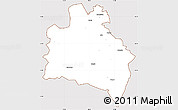 Classic Style Simple Map of Semipalatinsk, cropped outside