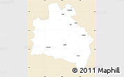 Classic Style Simple Map of Semipalatinsk, single color outside