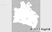 Gray Simple Map of Semipalatinsk, cropped outside