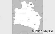 Gray Simple Map of Semipalatinsk, single color outside